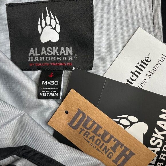 Alaskan Hardgear By Duluth Stormwall Rain Pants Black Medium X30 NEW - Picture 3 of 13